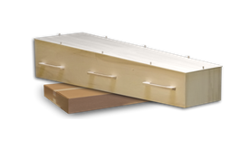 CHISTANN flat-pack coffin in a box